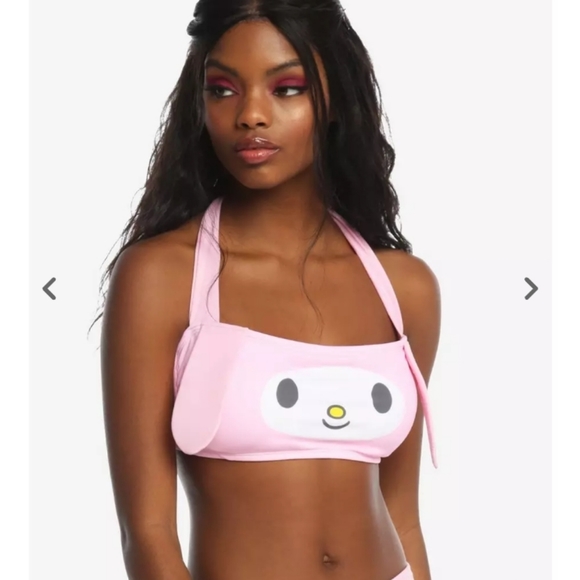 My Melody Pink Halter Swim Top Hot Topic Sz 0 - Picture 6 of 7